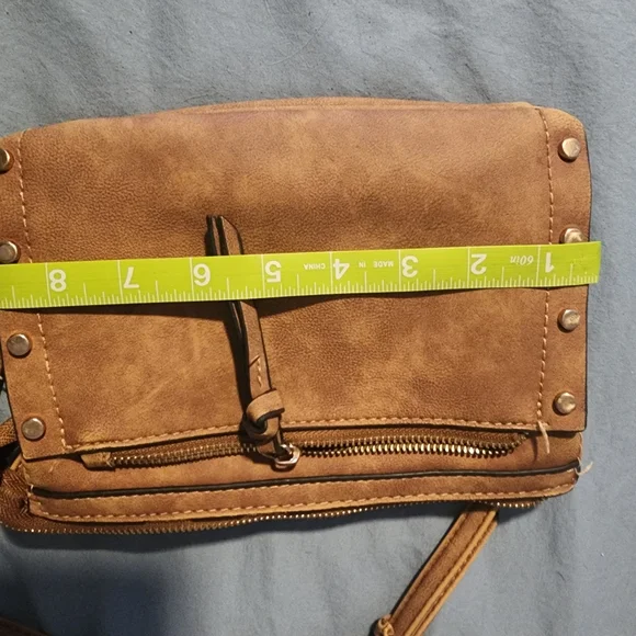 Crossbody Bag, Brown Leather Crossbody Bag - Picture 6 of 8